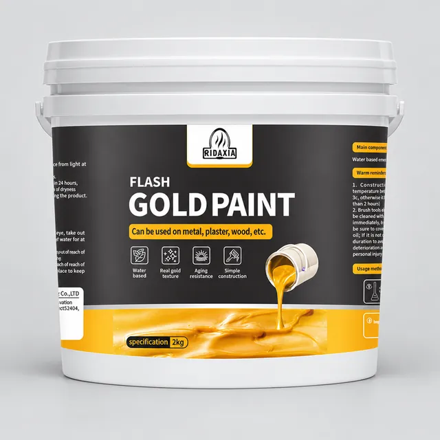 2 kg gold effect decorative paint pail
